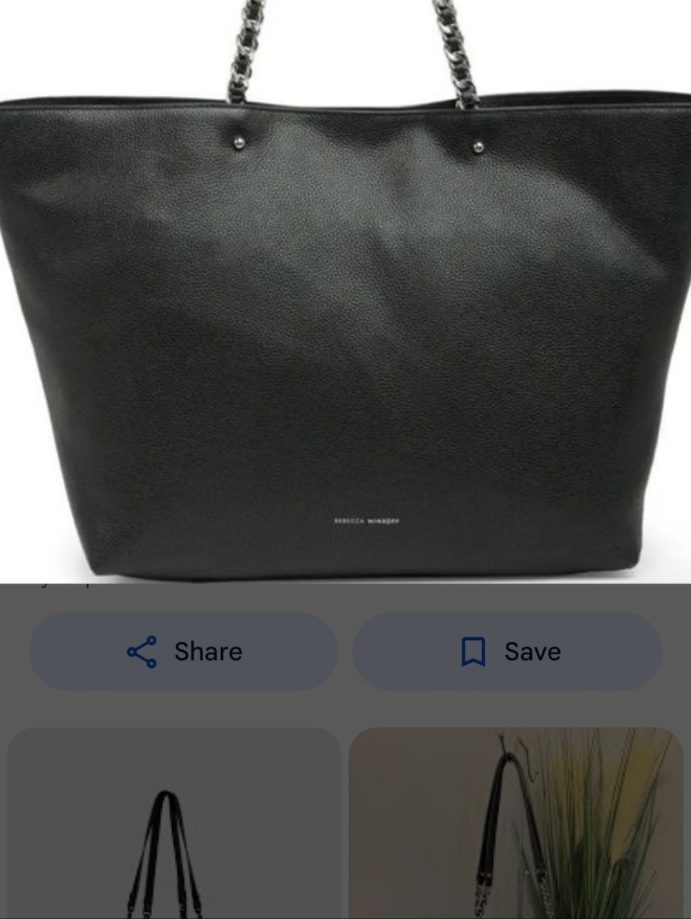 Rebecca minkoff top zip chain tote